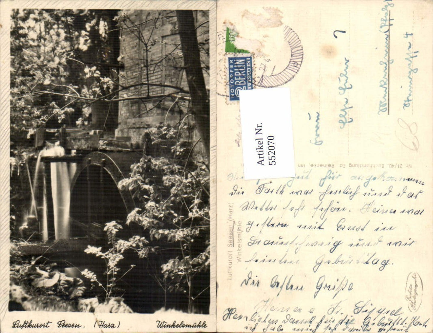 552070,Seesen im Harz Wassermühle Mühle Winkelsmühle LK Goslar