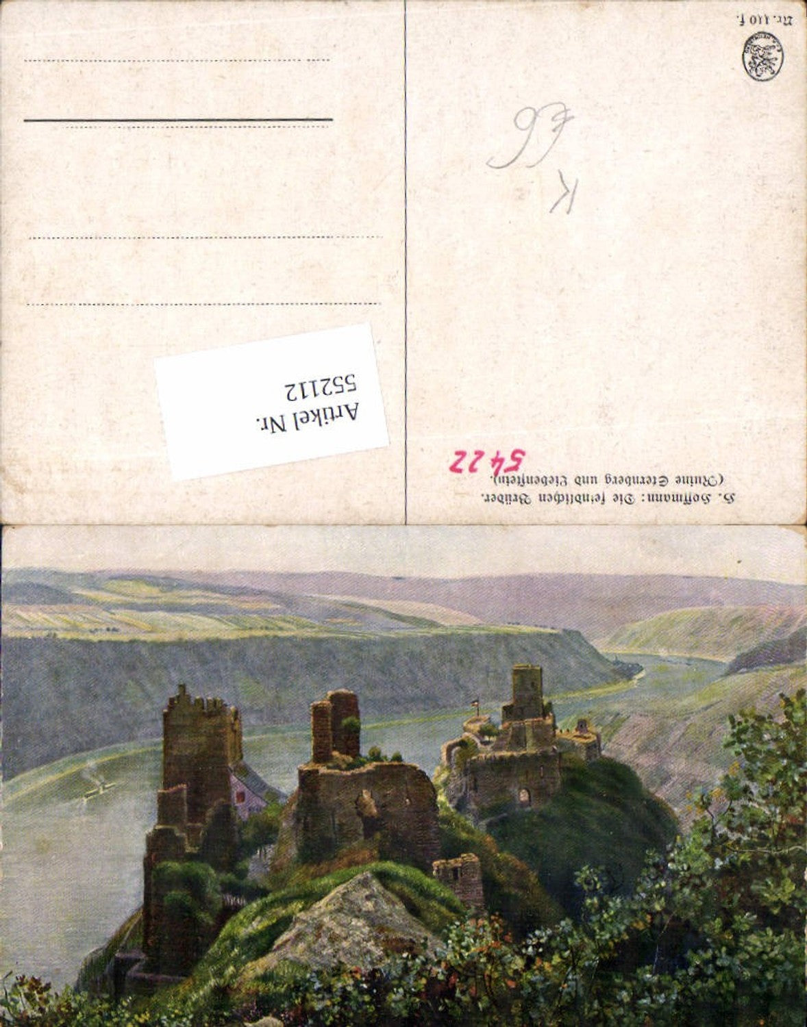 552112,Künstler AK Heinrich Hoffmann Sternberg Ruine Liebenstein