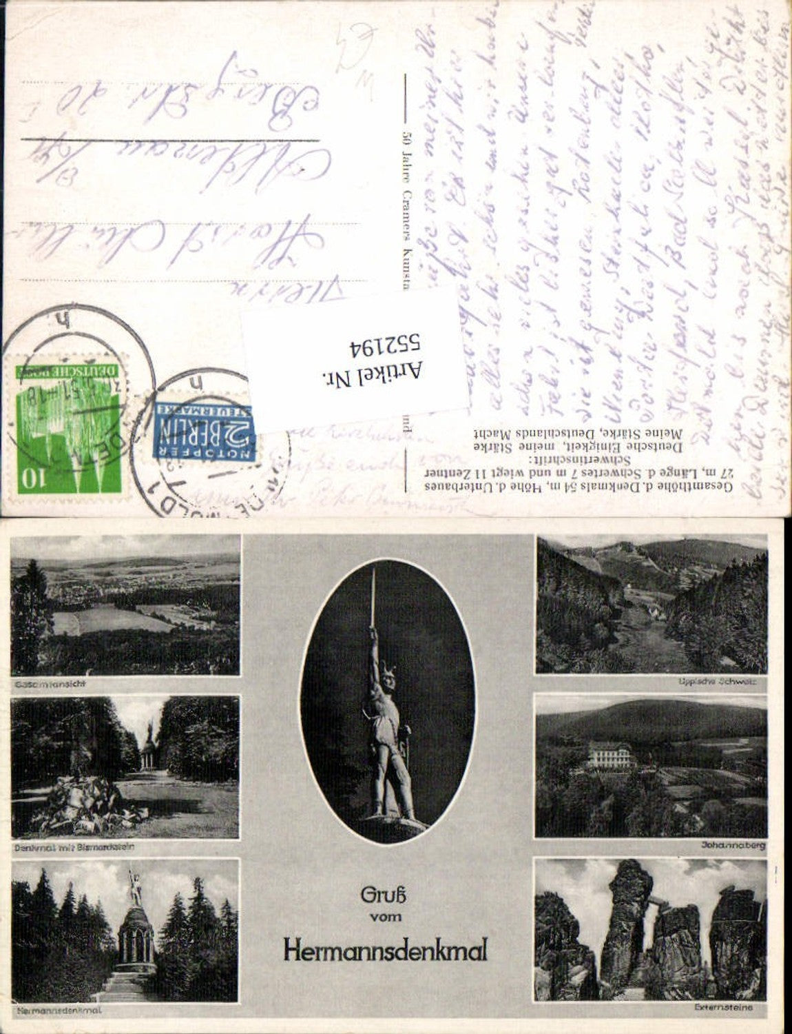 552194,Detmold Hermannsdenkmal Teutoburger Wald Horn