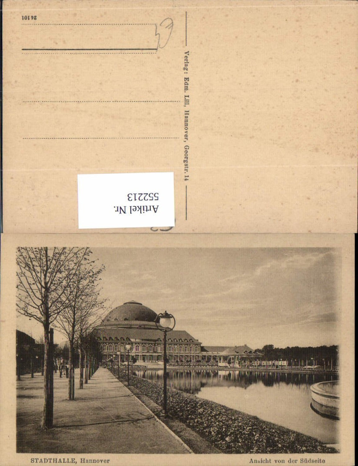 552213,Hannover Stadthalle Laterne Südseite