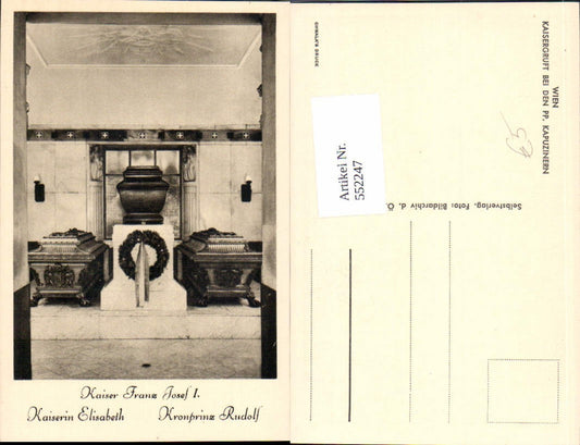552247,Gruft Tod Sarg Kaiserin Elisabeth Franz Josef Rudolf Habsburg