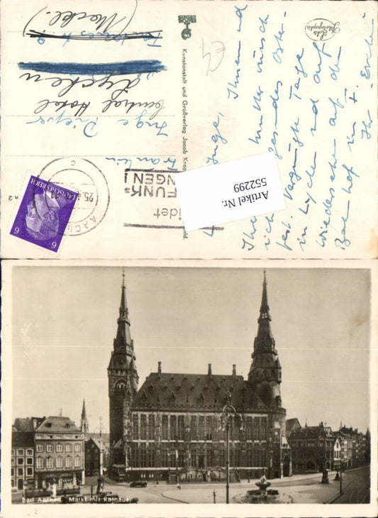 552299,Aachen Markt m. Rathaus