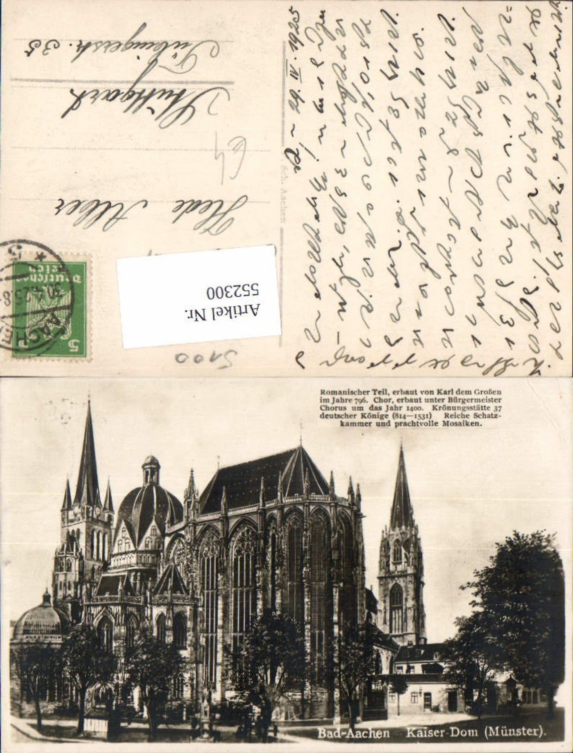 552300,Aachen Kaiser Dom Münster