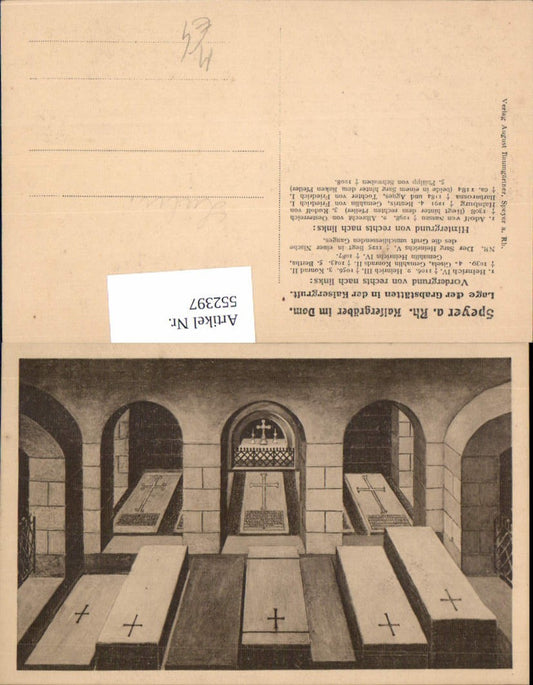 552397,Speyer am Rhein Tod Gruft Kaisergräber im Dom Heinrich Konrad Gisela