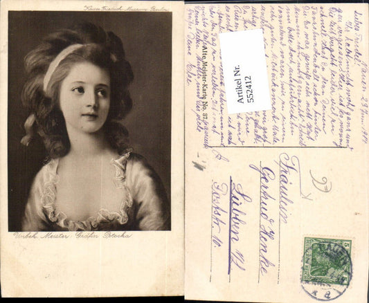 552412,Gräfin Potocka Portrait Alte Meister Karte 37