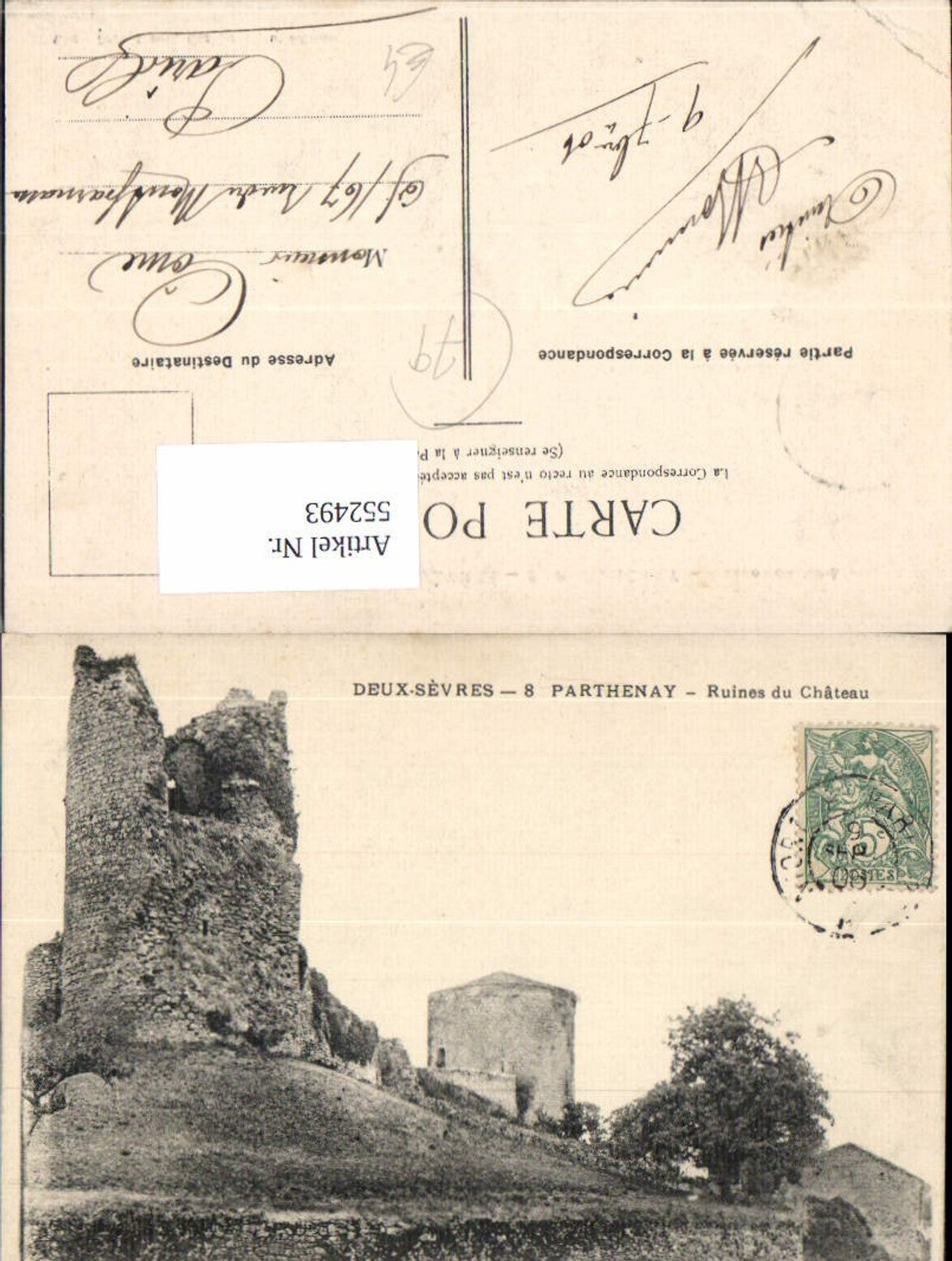 552493,Parthenay Deux Sevres Ruines Chateau