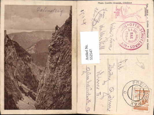 552547,Rax Semmering Jahnsteig Kletterer Prein an der Rax Stp.