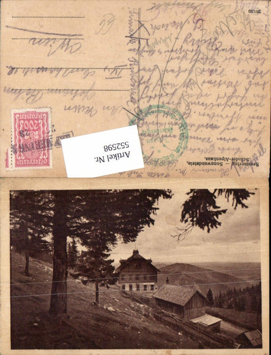 552598,Semmering Sonnwendstein Schüler Alpenhaus Maria Schutz Kastenstempel