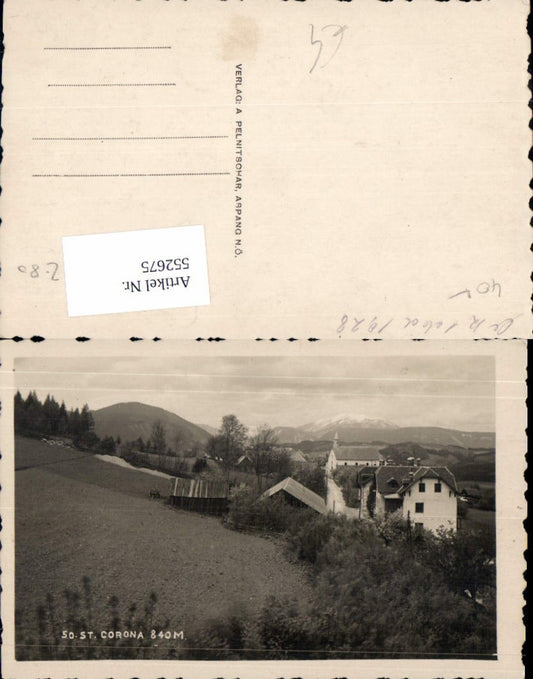 552675,Foto-AK St. Corona am Wechsel b. Kirchberg