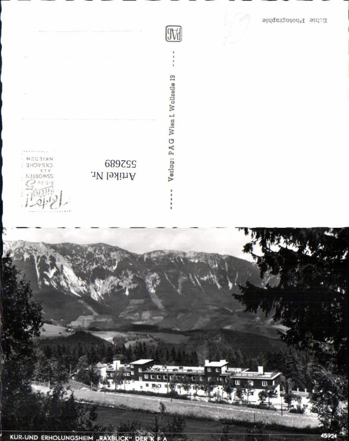 552689,Raxblick Rax Semmering Reichenau Erholungsheim