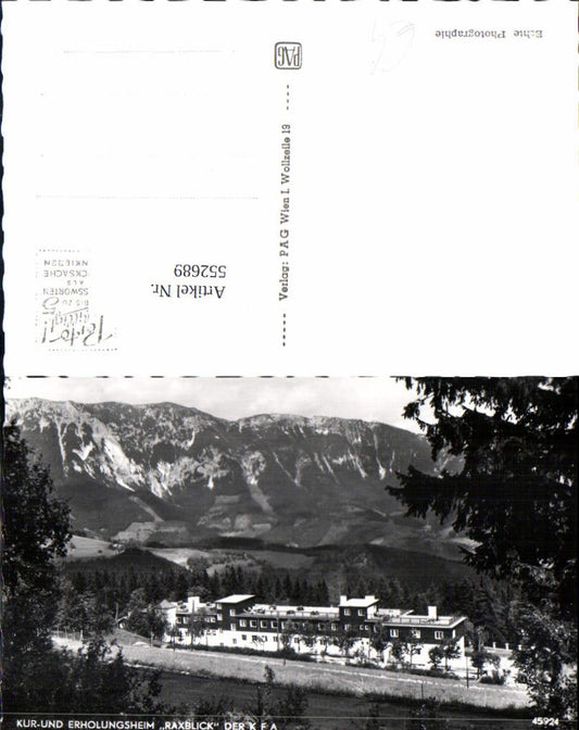 552689,Raxblick Rax Semmering Reichenau Erholungsheim