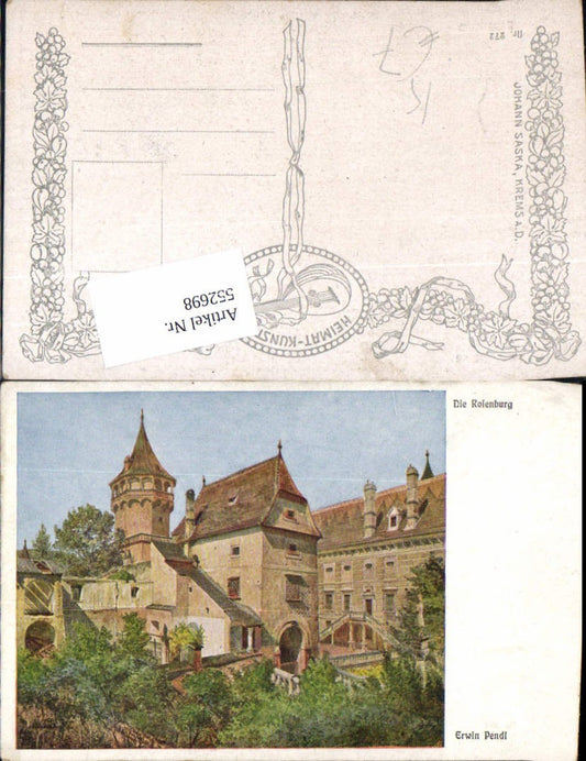 552698,tolle Künstler AK Erwin Pendl Rosenburg Mold b. Horn