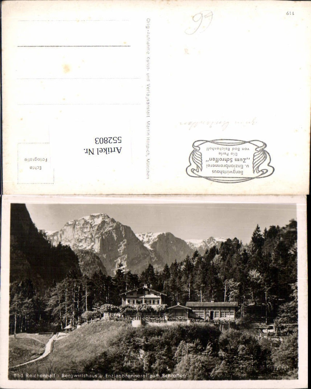 552803,Bad Reichenhall Enzianbrennerei zum Schroffen Gasthaus