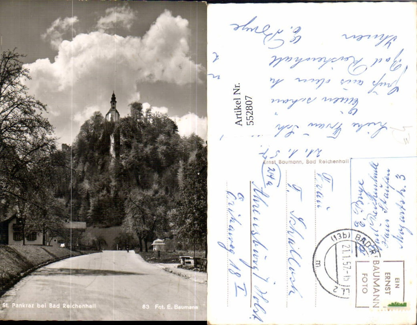 552807,Bad Reichenhall St. Pankraz Straßenansicht pub Baumann 83