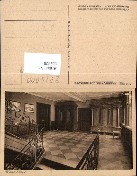 552820,Frankfurt am Main Göthehaus Göthe