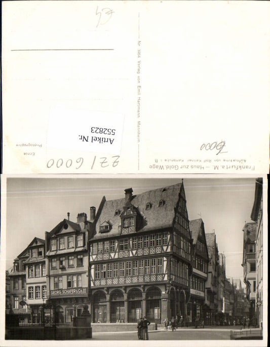 552823,Frankfurt am Main Georg Schäfer Handlung Reklame AK