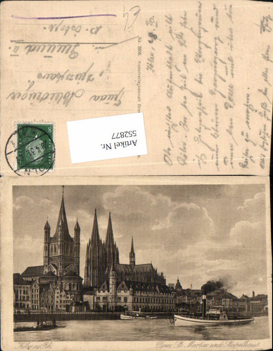 552877,Köln am Rhein St. Martin Stapelhaus Dampfer  Schiff