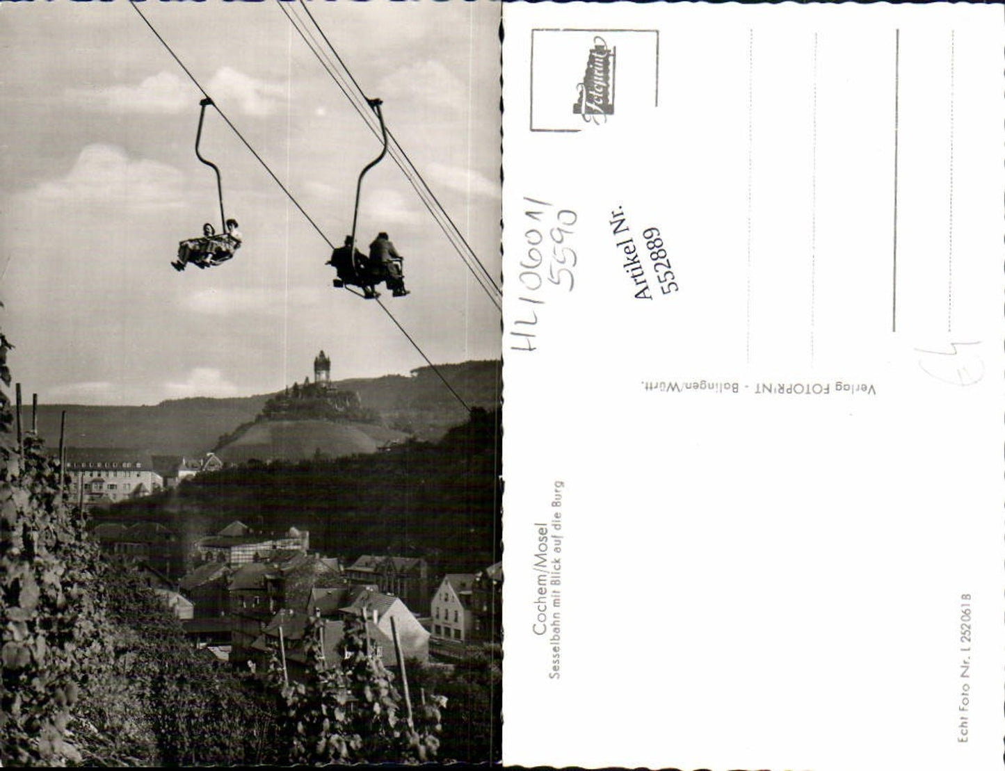 552889,Cochem Kochem an der Mosel Seilbahn Sessellift