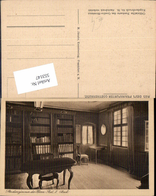 553147,Frankfurt am Main Studienzimmer Bibliothek