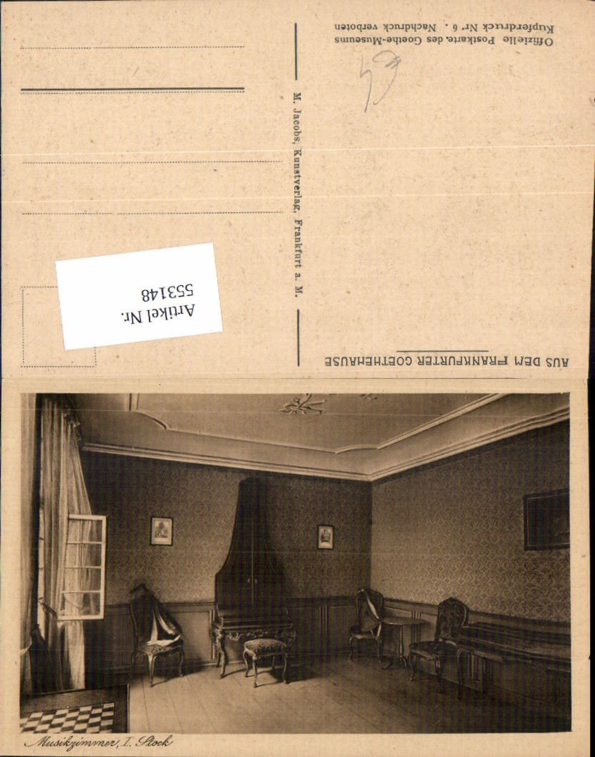 553148,Frankfurt am Main Goethe Goethehaus Musikzimmer