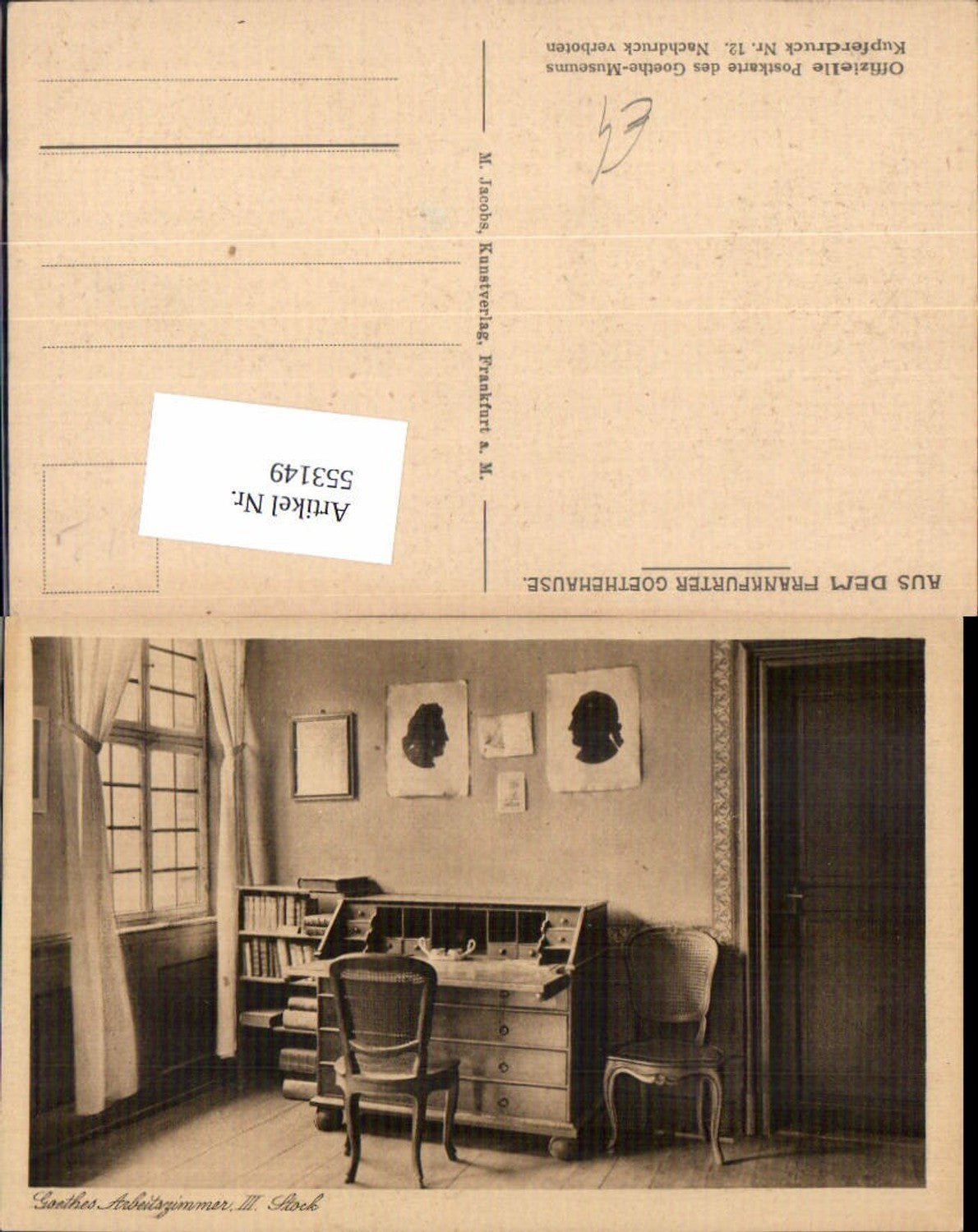 553149,Frankfurt am Main Arbeitszimmer Goethe Goethehaus