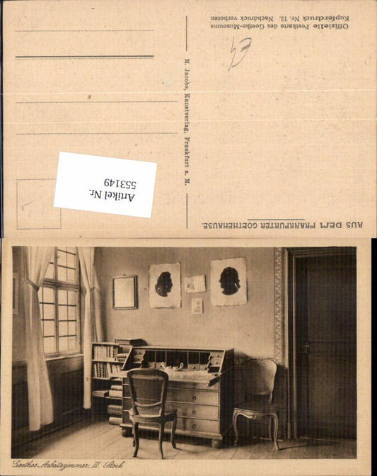 553149,Frankfurt am Main Arbeitszimmer Goethe Goethehaus