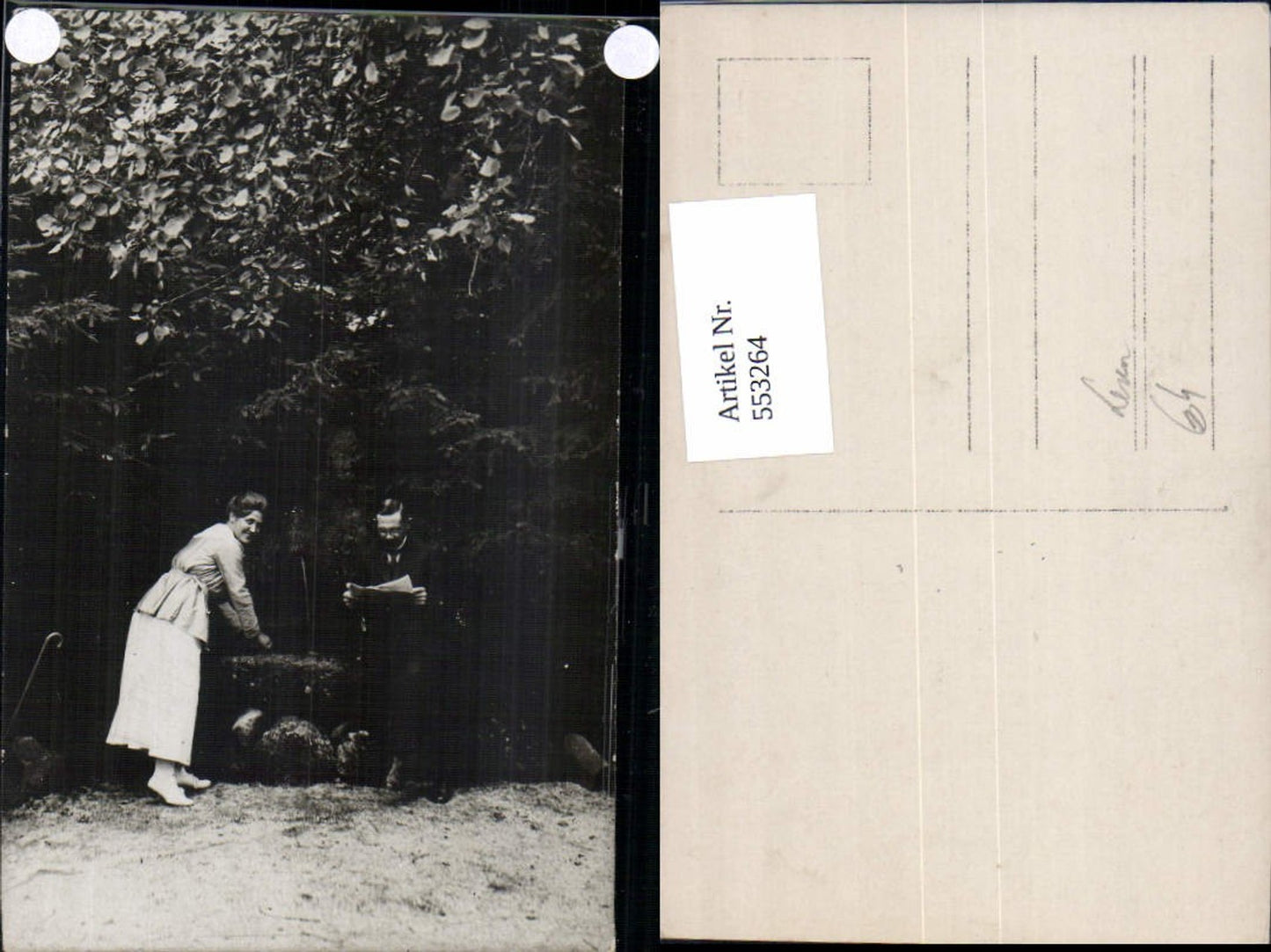 553264,Foto-AK Lesen liest Frau Mann Paar