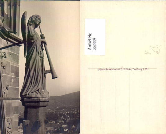 553339, Photo-AK Freiburg im Breisgau Münster Statue pub Röbcke