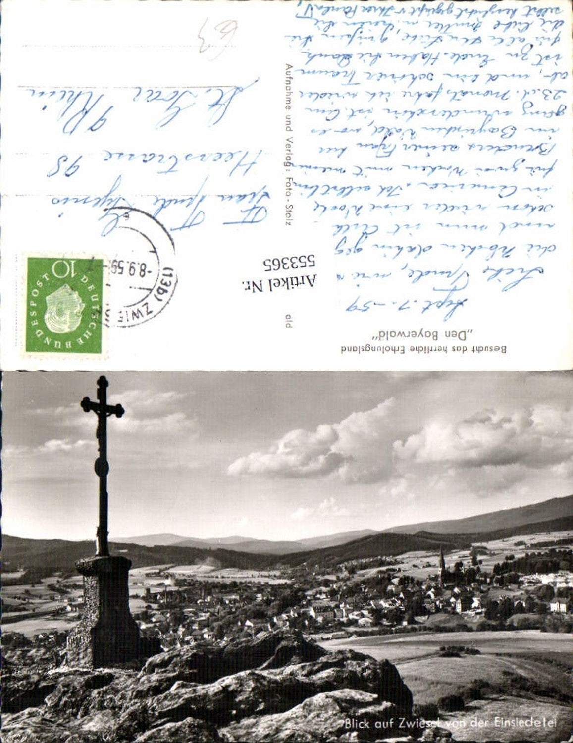553365,Zwiesel v.d. Einsiedelei Kreuz LK Regen