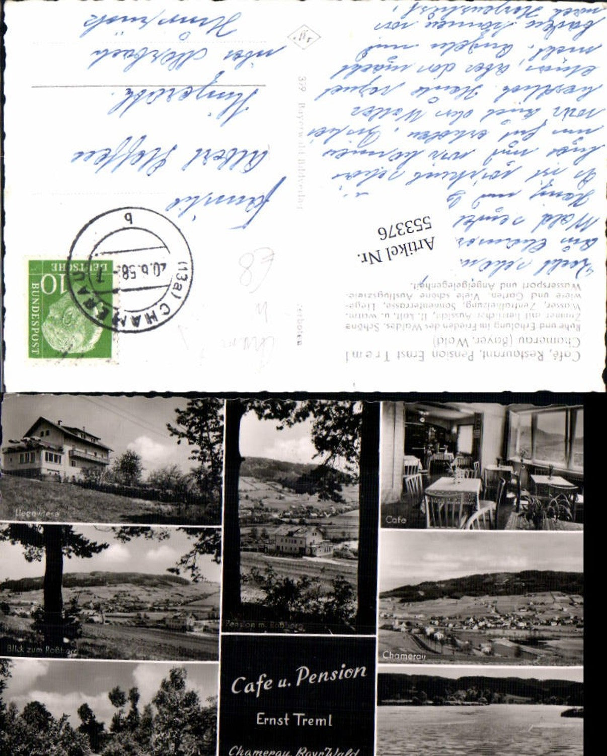 553376,Chamerau Bayerisch Eisenstein Cafe Pension Cham Ernst Treml