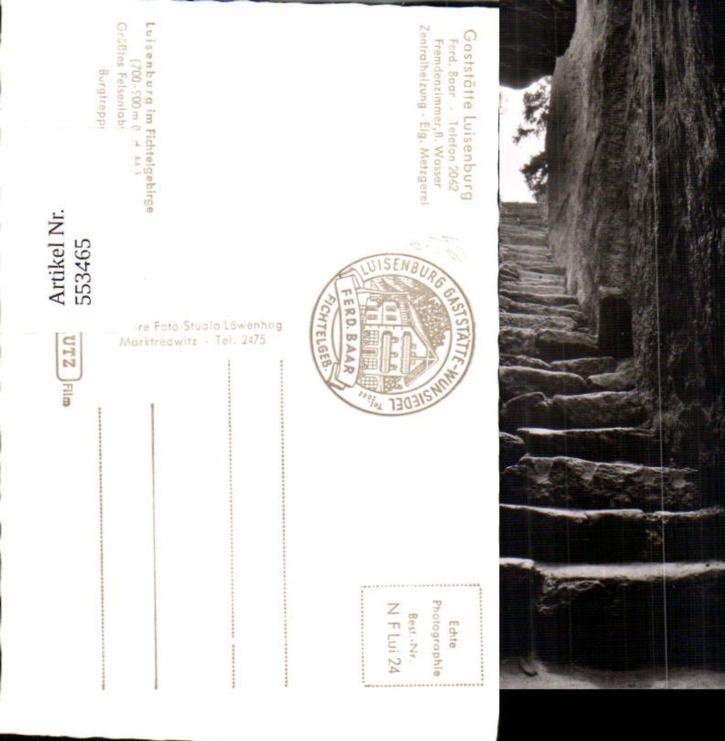 553465,Fichtelgebirge Luisenburg Treppe Stiege Burgtreppe Wunsiedel