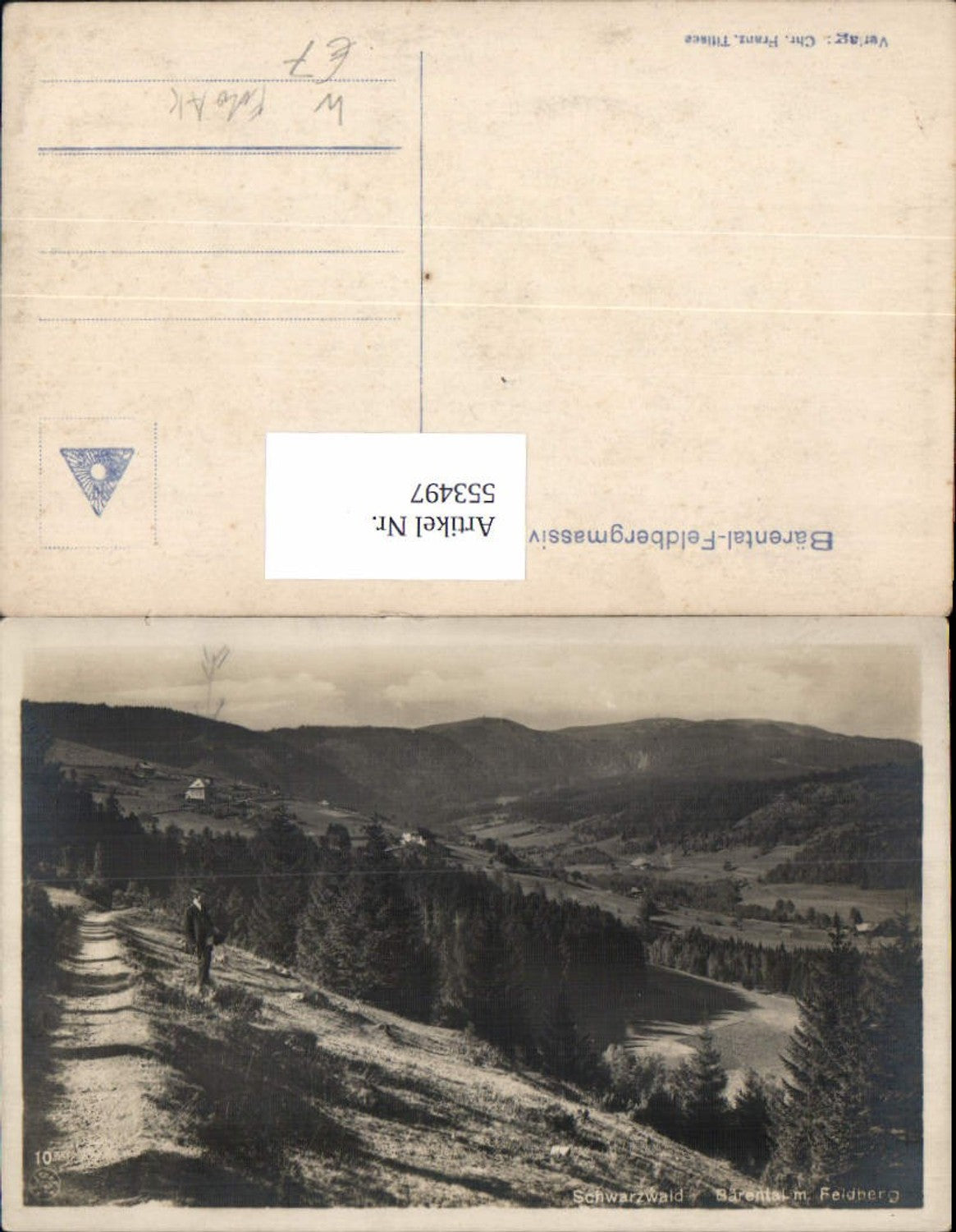 553497,tolle Foto-AK Feldberg Hochschwarzwald Bärental Titisee Wegpartie