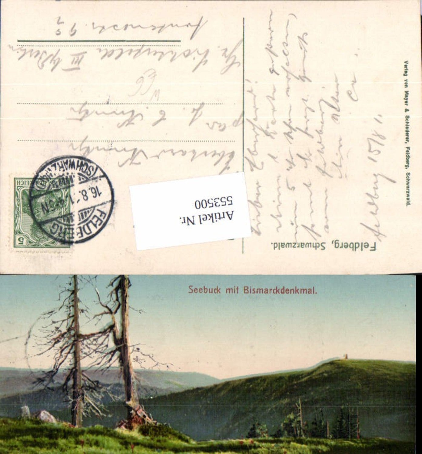553500,Feldberg Hochschwarzwald Seebruck Bismarckdenkmal