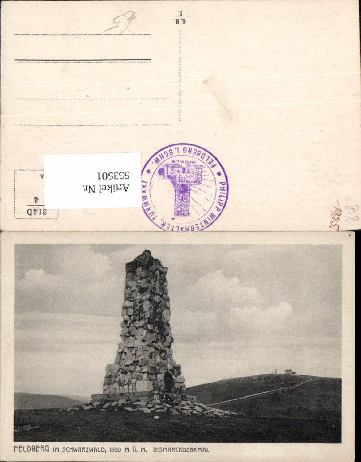 553501,Feldberg Hochschwarzwald Seebruck Bismarckdenkmal