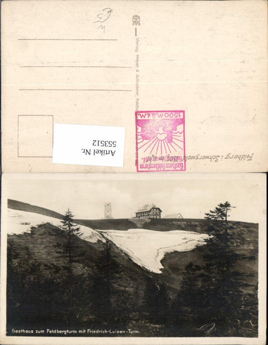 553512, Feldberg Hochschwarzwald Feldbergturm Gasthaus