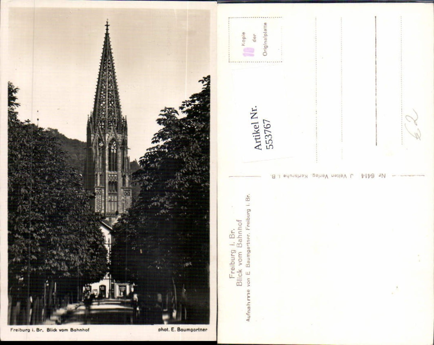 553767,Freiburg im Breisgau Blick v. Bahnhof Münster