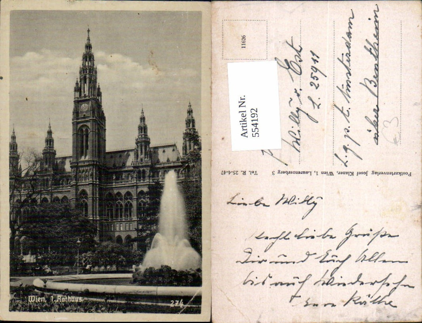 Alte Ansichtskarte – Old Postcard