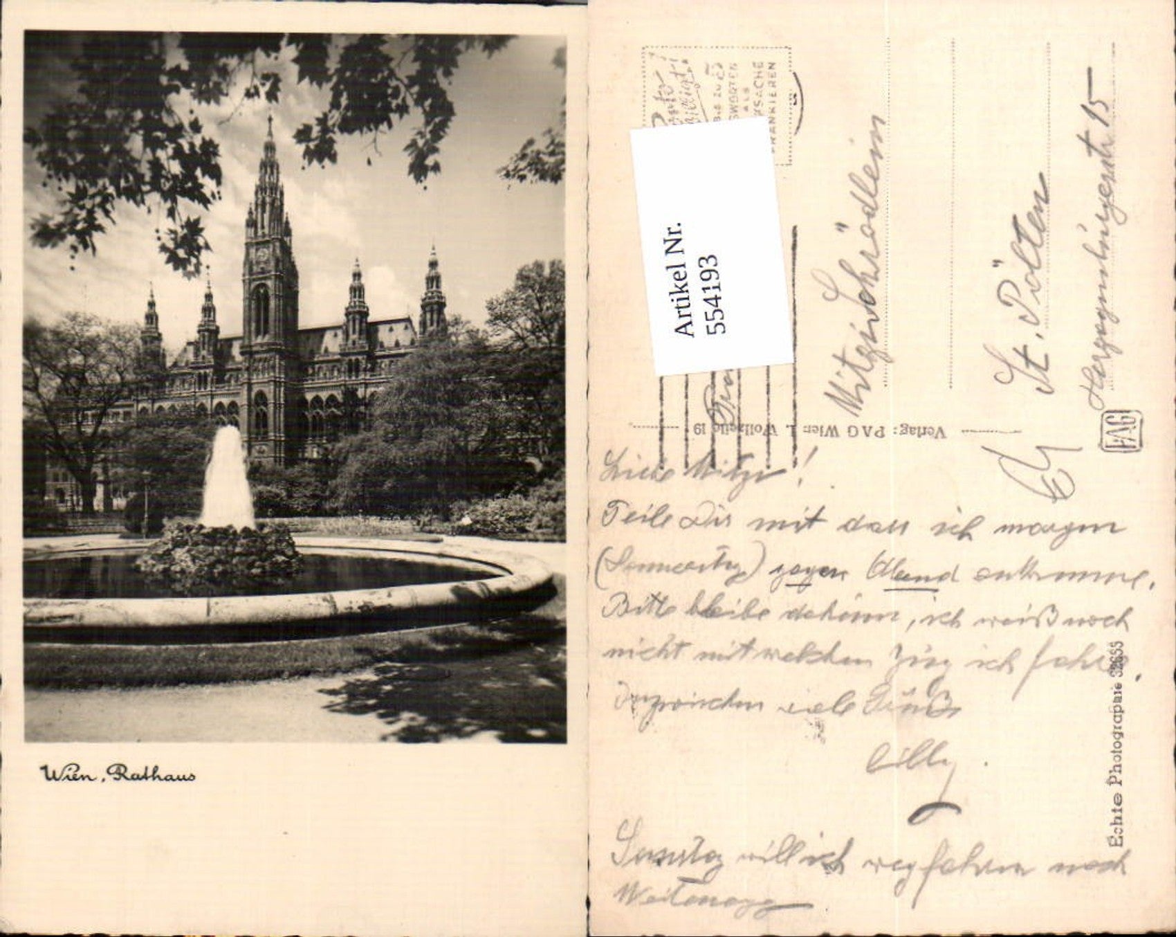 Alte Ansichtskarte – Old Postcard