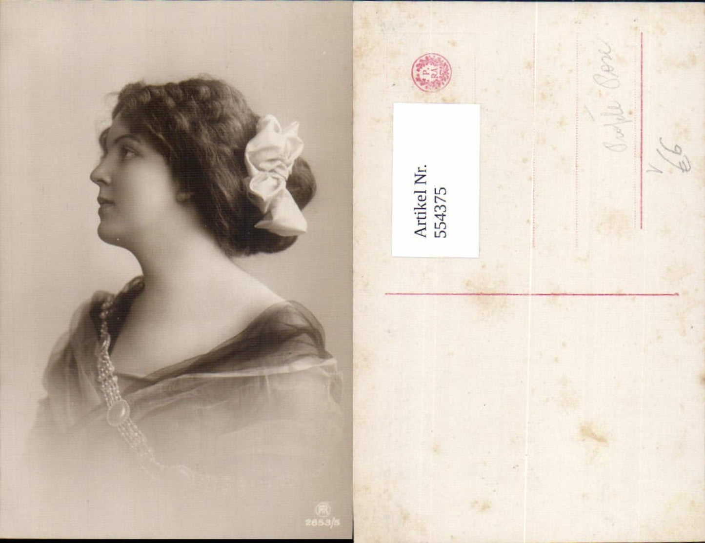 554375,tolle Foto-AK Frau Mode Portrait Haarschlaufe