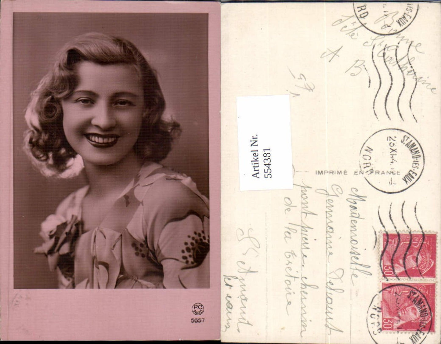 554381,tolle Foto-AK Frau Mode Portrait pub P.C. Paris 5657