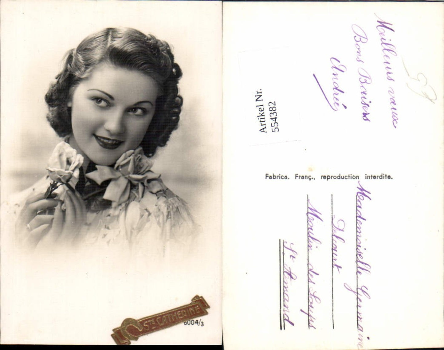 554382,tolle Foto-AK Frau Mode Portrait Art Deco