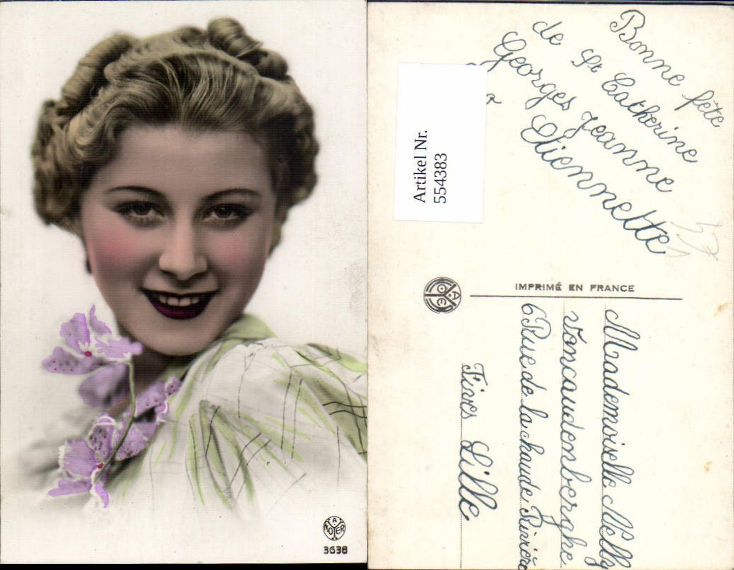 554383,tolle Foto-AK Frau Mode Portrait pub P.C. Paris 3638