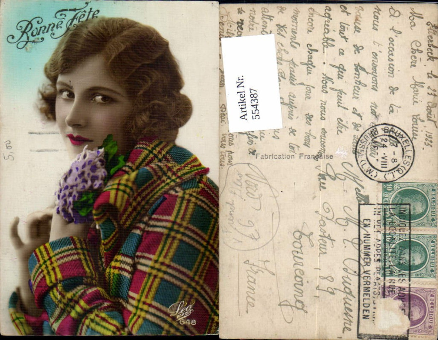 554387,tolle Foto-AK Frau Mode Portrait Art Deco Fashion Mantel