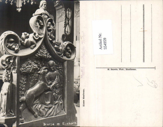 554959, great photo postcard of Maulbronn Monastery, Beyerle pub