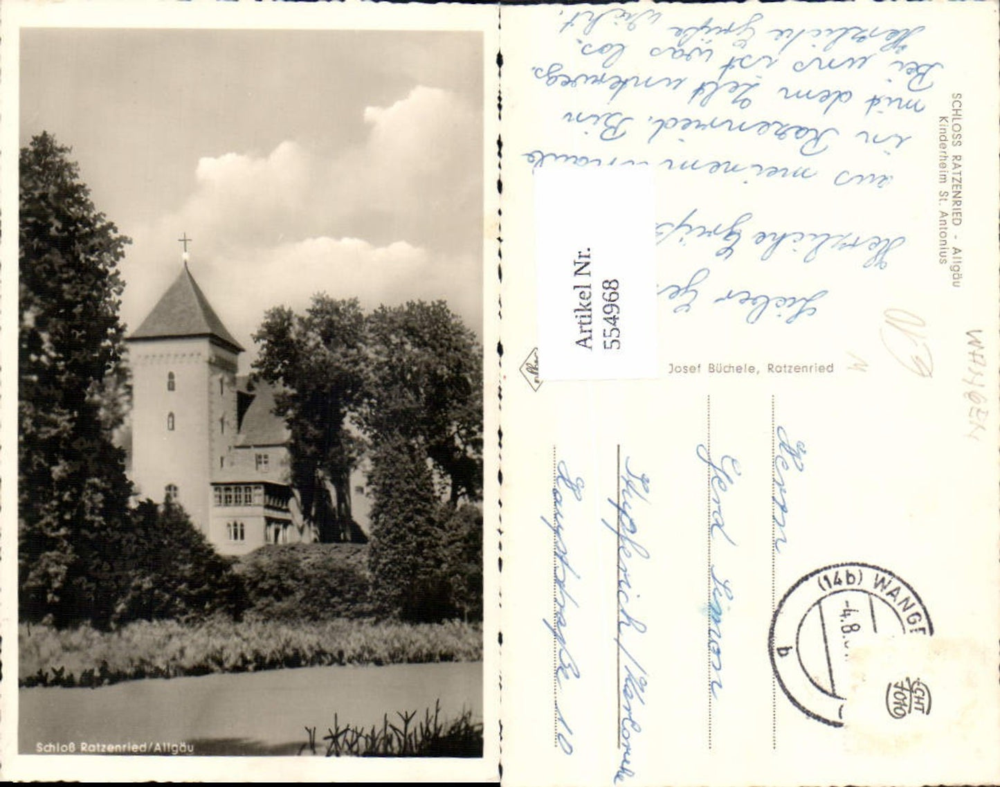 554968,Schloß Ratzenried im Allgäu Argenbühl St. Antonius LK Ravensburg