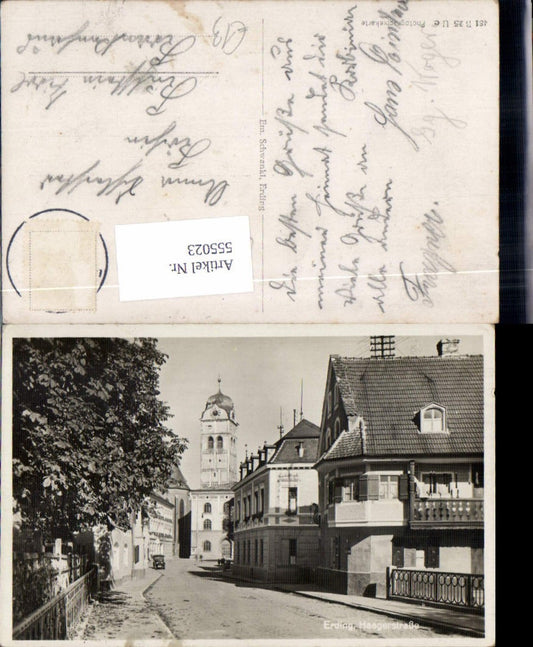 555023,seltene Foto-AK Erding Haagerstraße