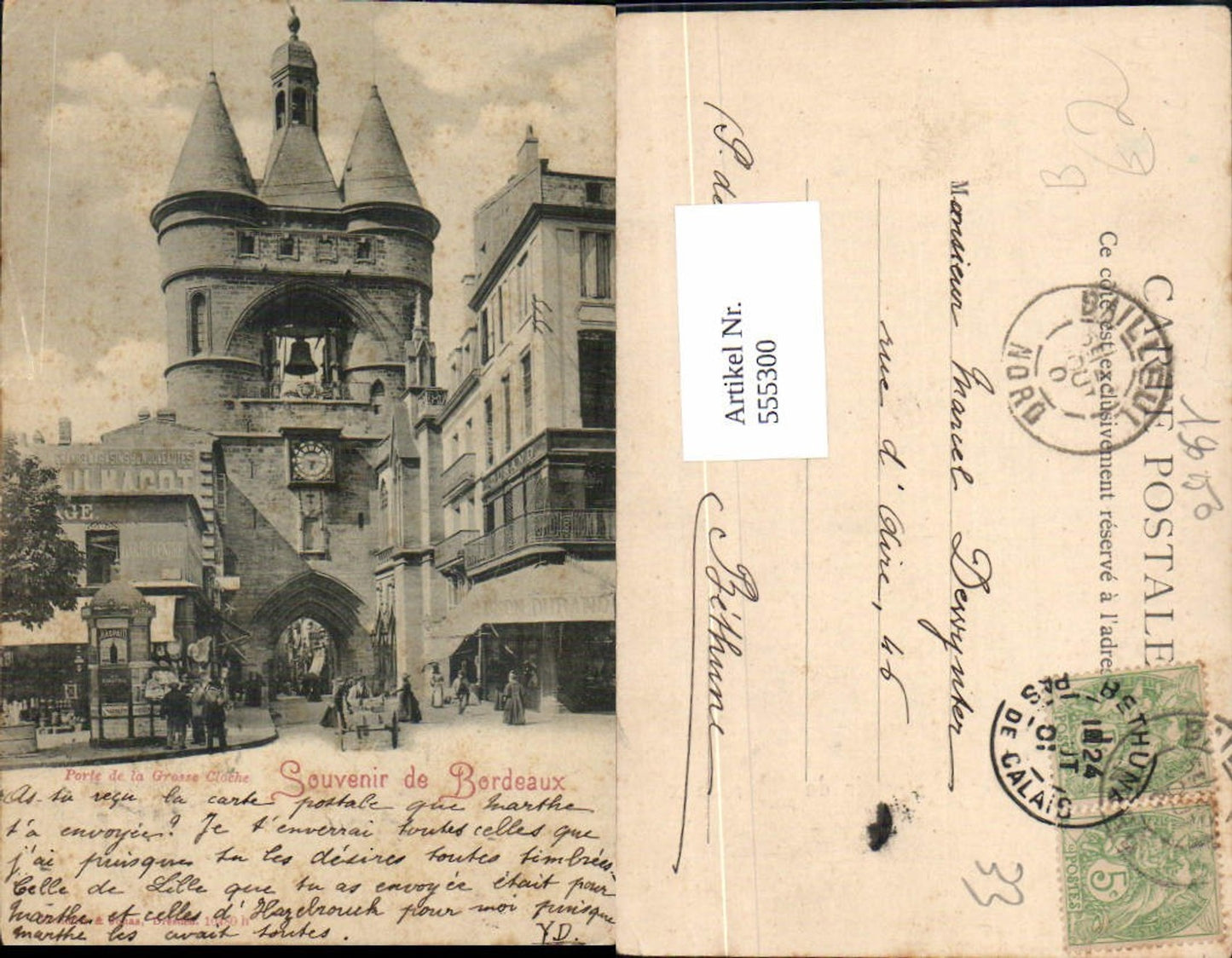 555300,Gironde Bordeaux porte de la grosse Cloche