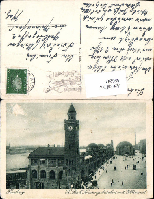 556244,Hamburg St. Pauli Elbtunnel Landungsbrücke