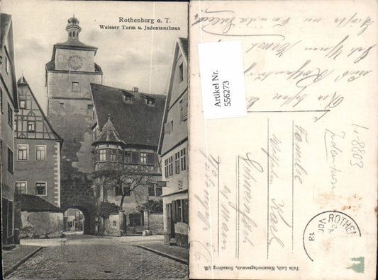 556273,Rothenburg ob der Tauber Weisser Turm Judentanzhaus Judaica