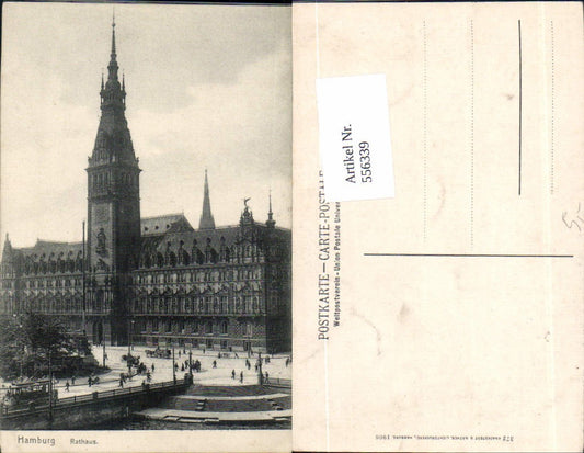556339,Hamburg Rathaus m. Tram Tramway Straßenbahn pub Knackstedt & Näther 372